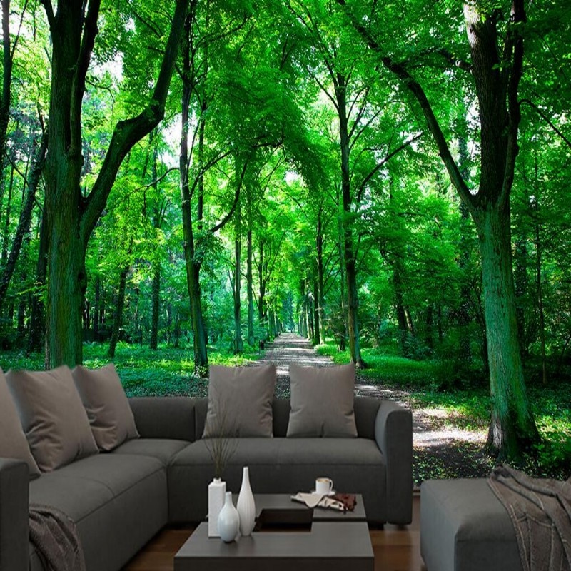 Beibehang HD bosque verde 3D bosque telón de fondo TV Fondo dormitorio sofá  empapelado sala de estar decoración papel tapiz para paredes 3 d - Comprar  Resina Epoxi